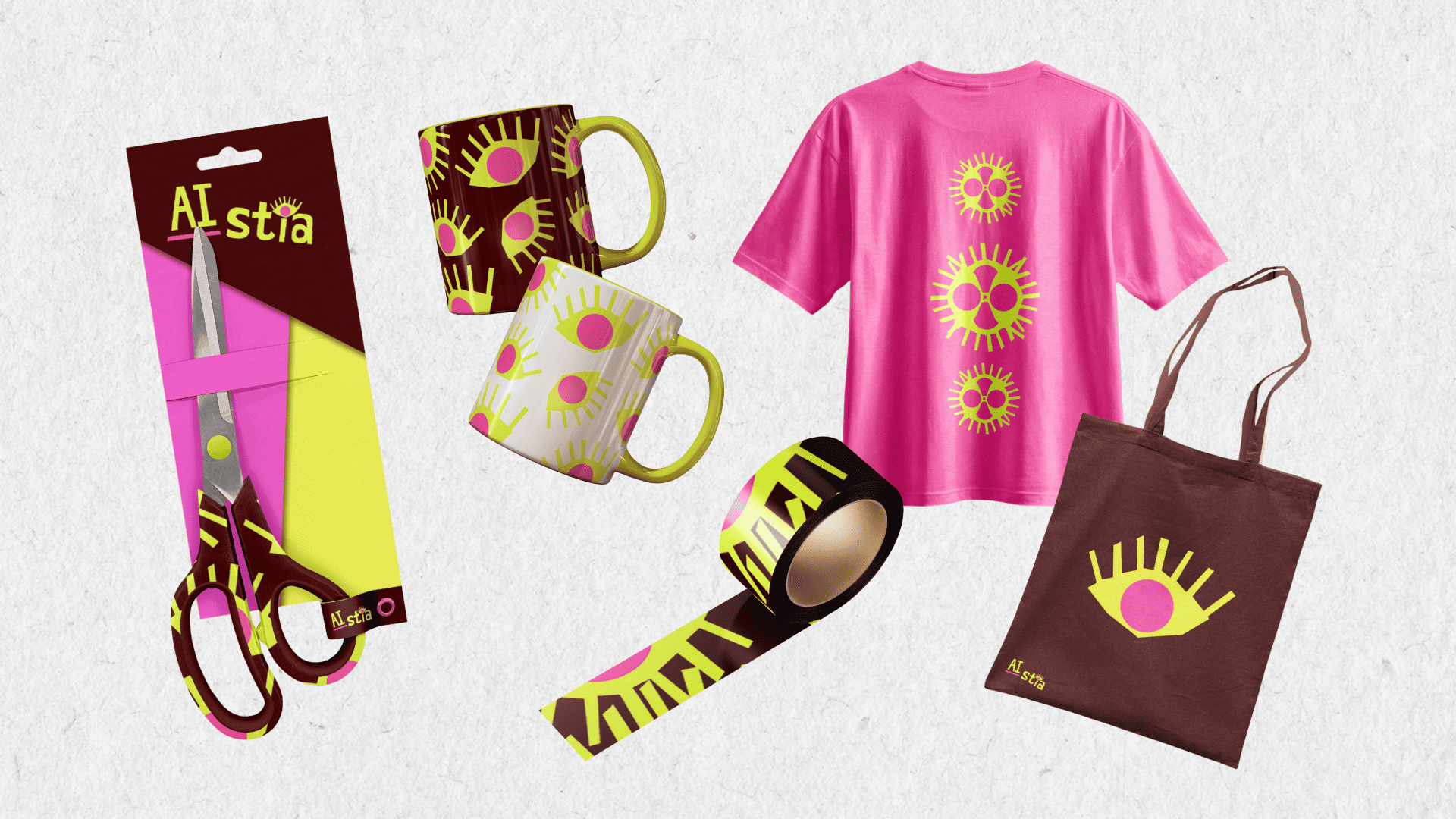 AISTIA merchandise design